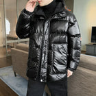 Autumn Winter Men's Cotton-padded Clothes Casual Winter Jacket Men's Thickened Thermal Glossy Jackets Large-size Men's Parkas
