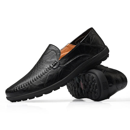 Scarpe Casual in Pelle da Uomo, Sneakers Estive di Lusso in Vera Pelle, Mocassini Italiani Traspiranti Slip-on