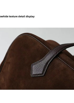 Borsa da donna in pelle di vacchetta di alta qualità, semplice borsa a tracolla di grande capacità, borsa a spalla.