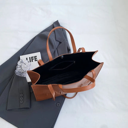Designer Tote Bag For Women Large Capacity Handbag Portable Brand Briefcase Top Quality Pu Leather Female Shoulder Crossbody Bag PlatiNum