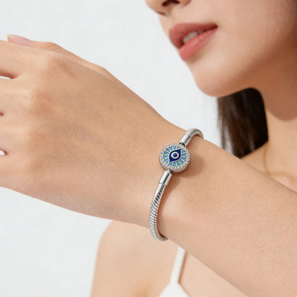 Bracciali Fai-da-Te in Argento Sterling 925 con Catena a Serpente e Cuore per Donne, Creazione di Gioielli Artigianali Eleganti PlatiNum