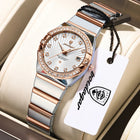 Orologio da donna POEDAGAR, raffinato, impermeabile, luminoso, con datario, in acciaio inossidabile, elegante orologio da polso al quarzo per donna. platinumshop