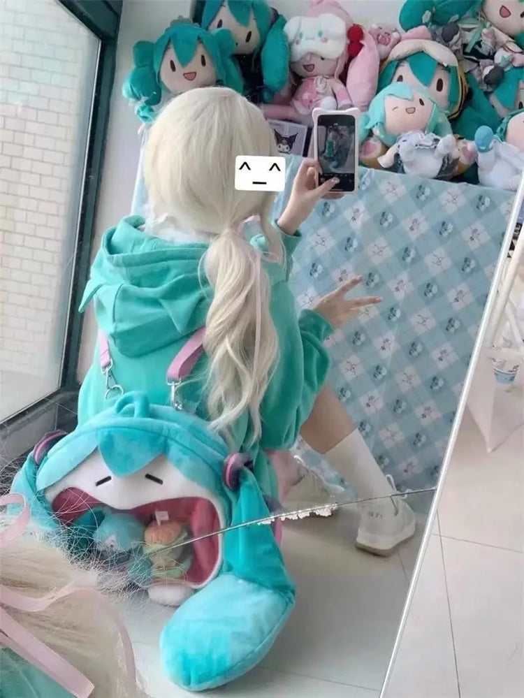 Zipper Hoodie Gothic Cartoon Kawaii Cat Ear Y2k Jacket Zip Up Thin Coat Spring Autumn Cute Core 2000s Clothes Fall Sweatshirts