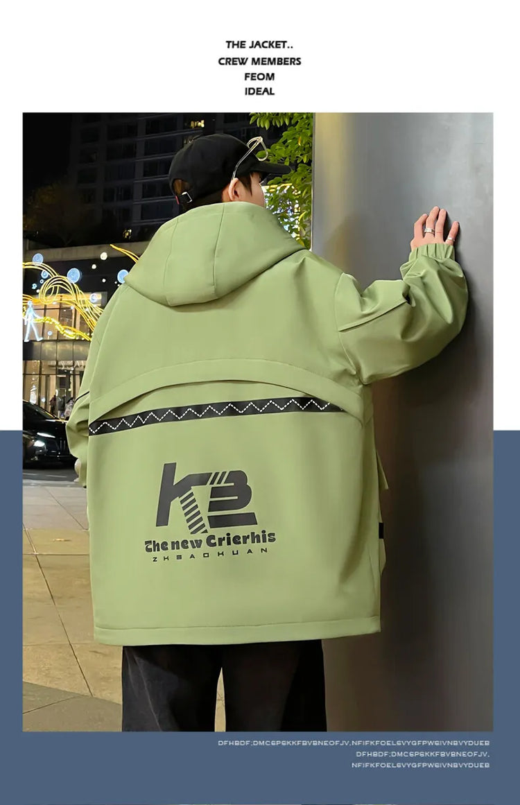 High Quality Men's Casual Hooded Jackets 2026 Spring Autumn Outdoor Coat Youth Streetwear Plus Size M-4XL Top Windproof Clothing