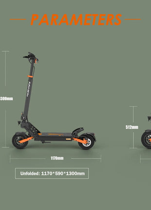 Monopattino elettrico Kukirin G2 Pro（ABE） per il trasporto urbano, motore da 500W, batteria da 48V 15.6Ah, pneumatici da 9 pollici, monopattino elettrico portatile