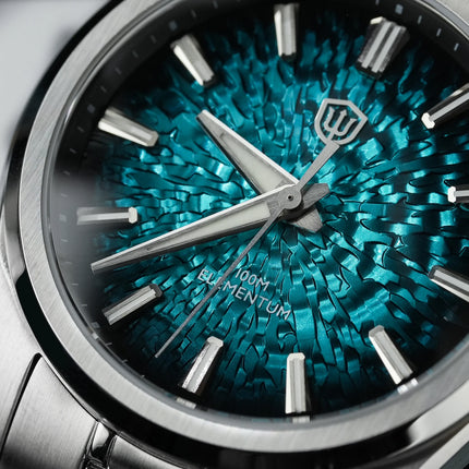Watchdives WD0003C Ice Crack Dial 38mm Men Watch VH31 Sweep Seconds Quartz Movement Sapphire Luminous 10Bar Waterproof Watches
