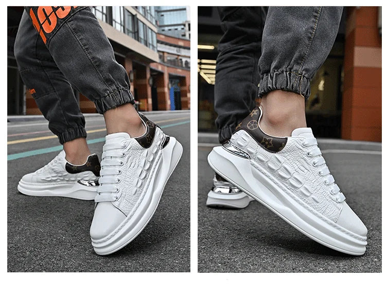 Leather Shoes Men's Skateboard Cricket for Men Sports Running Sneakers Male Luxury Designer Flats Platform