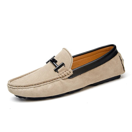 Estate nuovi mocassini in pelle scamosciata comodi appartamenti scarpe Casual da uomo traspirante Slip-On scarpe da guida in morbida pelle mocassini 2022