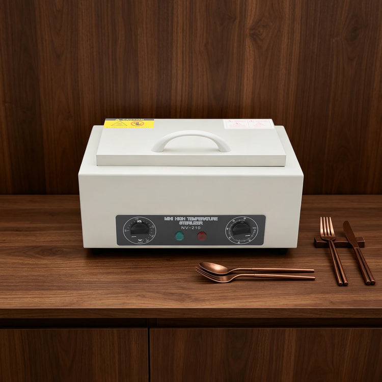 Metal Cleaning Machine High Temperature Sterilizer 300W 2L 122-428℉ Timer Dry Heat Stainless Steel for Nail Salon Clinic Lab Can Be Used In Clinics Hair Stores Nail Salons Beauty Salons Laboratories Etc