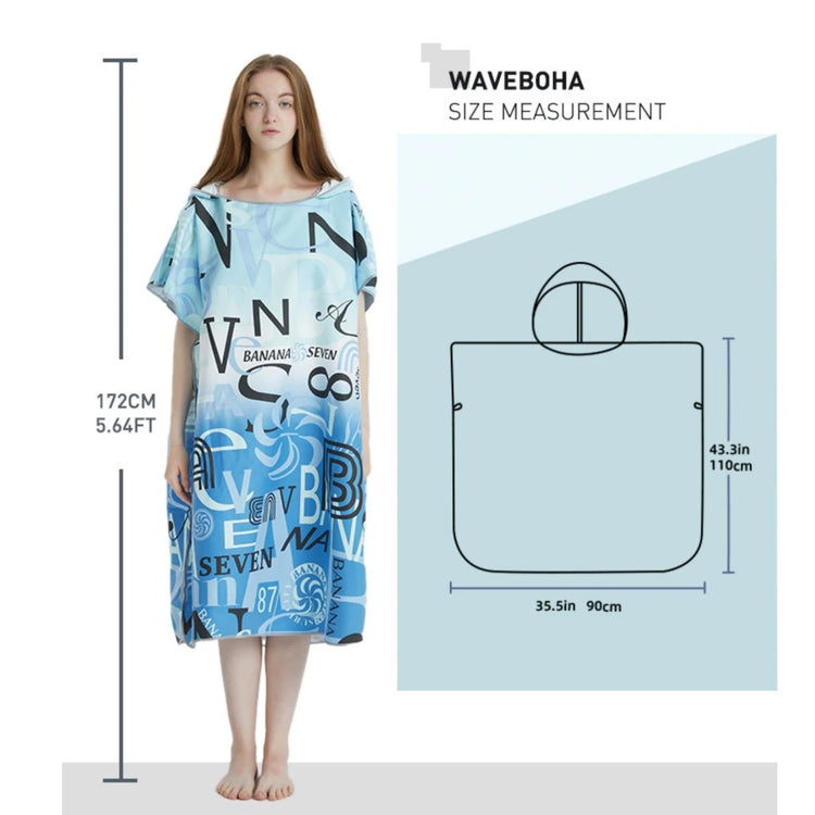 Poncho da Surf asciugamano Poncho asciugamano ad asciugatura rapida felpa con cappuccio in microfibra Beach Robe cambio Poncho asciugamano da bagno Poncho da spiaggia per adulti (A12)