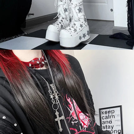 Original Print Subculture Dark Loose Cat Ear Distressed Hooded Sweatshirt Jacket Zip Up Hoodie Oversized Hoodie