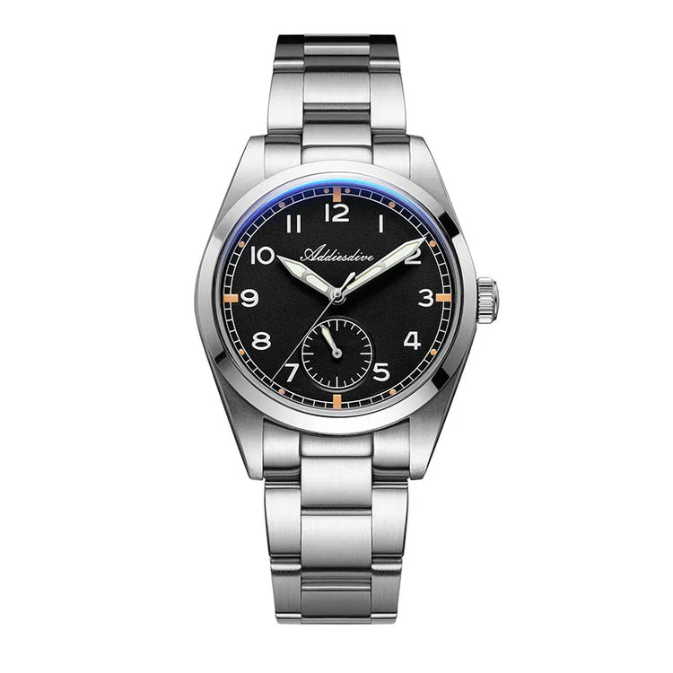 ADDIESDIVE 36mm Men Quartz VH60 Watch AD2099 BGW9 Luminous Bubble Mirror Pot Cover Glass 10Bar Waterproof Stainless Steel Watch