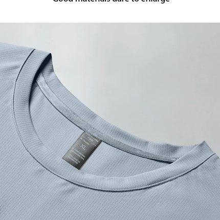 2025 Men's fashion top T-shirt, skin-friendly, breathable, highly elastic, quick-drying PlatiNum