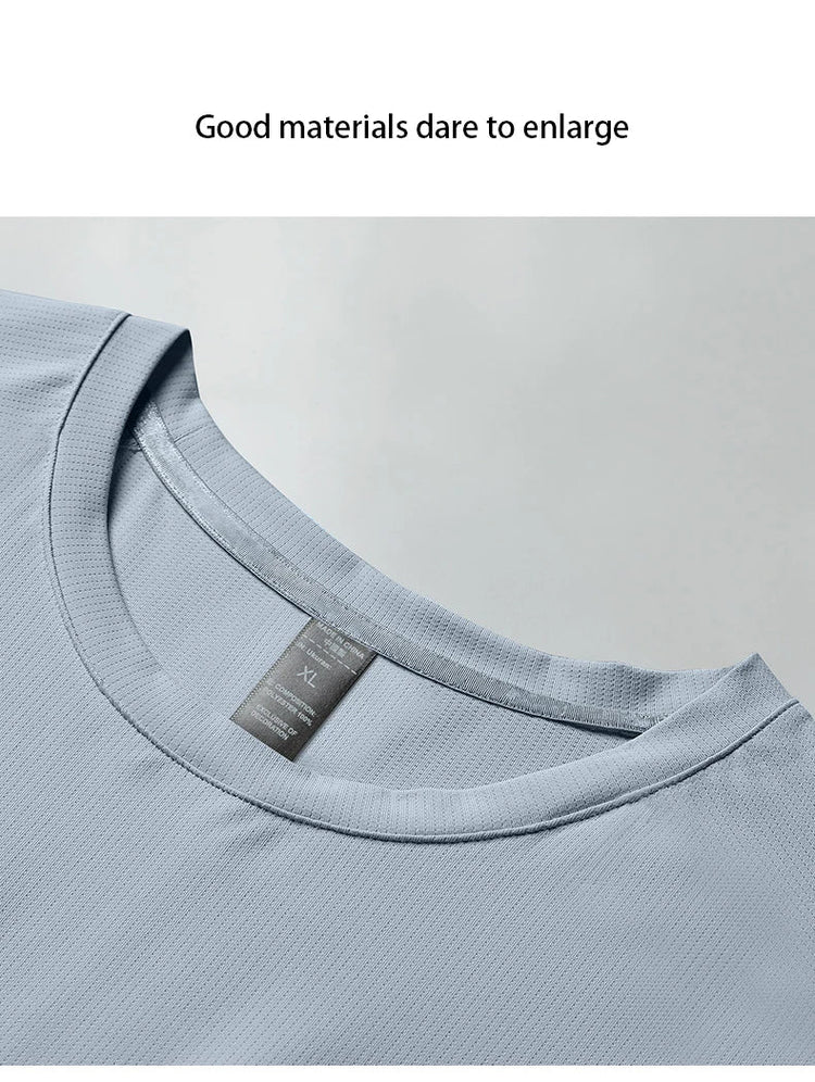 2025 Men's fashion top T-shirt, skin-friendly, breathable, highly elastic, quick-drying PlatiNum
