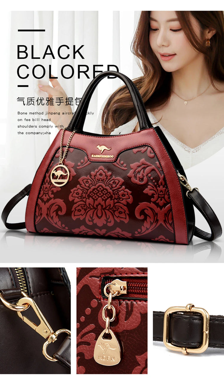 New Women Bag Luxury Designer Cowhide Handbags for Women Famous Brands Crossbody bag for Women Leather Shoulder Bags Sac a main PlatiNum