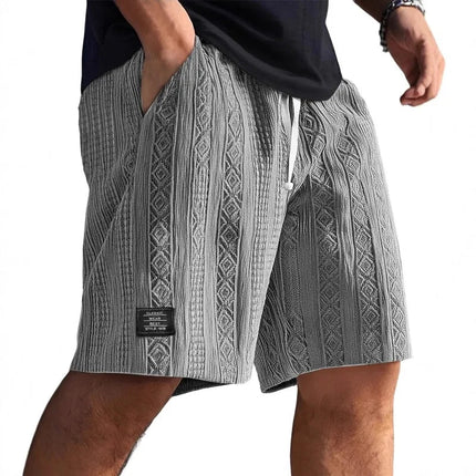 Pantaloncini Casual Jacquard da Uomo, Stile Harajuku, Tinta Unita, Pantaloni Corti alla Moda, Abbigliamento Retrò da Uomo, Streetwear Nuovo platinumshop