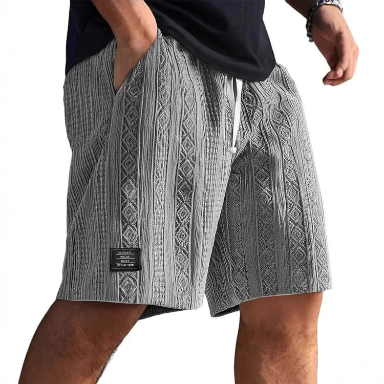 Pantaloncini Casual Jacquard da Uomo, Stile Harajuku, Tinta Unita, Pantaloni Corti alla Moda, Abbigliamento Retrò da Uomo, Streetwear Nuovo platinumshop