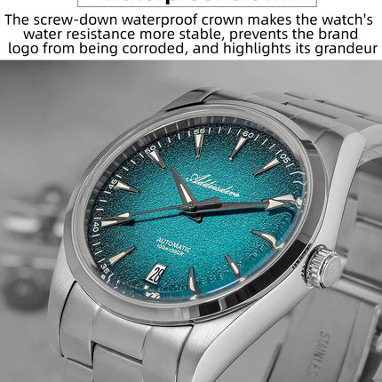 ADDIESDIVE Luxury 39mm Men Automatic Watch 8215 Mechanical BWG9 Super Luminous 100m Waterproof Watches Bubble Glass Men‘s Watch
