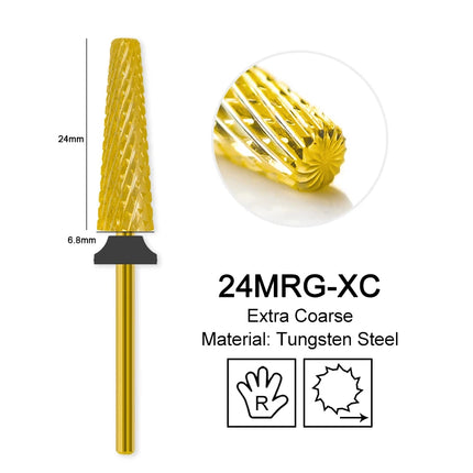 Carbide Large Cone Nail Drill Bits Electric Milling Cutter For Gel Polish Removal Grinding DIY Home Salon Manicure Pedicure Nail Art Accessories Supplies