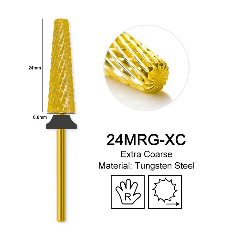 Carbide Large Cone Nail Drill Bits Electric Milling Cutter For Gel Polish Removal Grinding DIY Home Salon Manicure Pedicure Nail Art Accessories Supplies