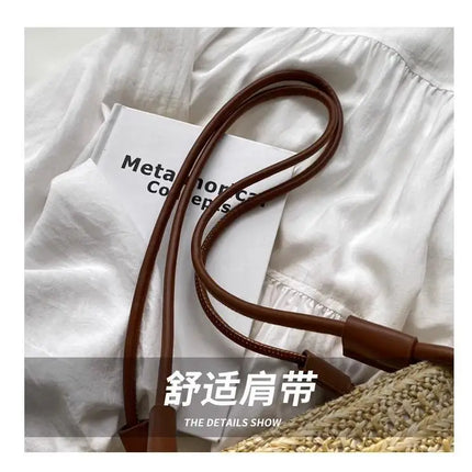 Borsa a tracolla retrò alla moda Borsa da donna Designer di marca di lusso Tote Borsa a tracolla in paglia da donna Borse da spiaggia eleganti da donna