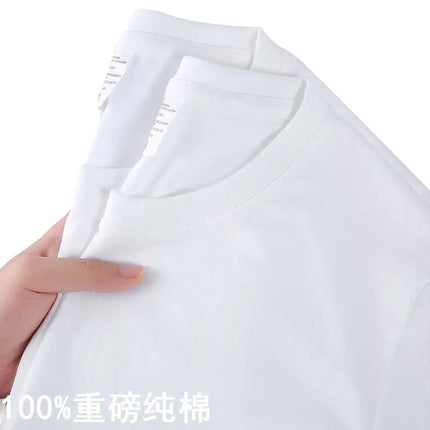 100% Cotton T-shirt Men Women Solid Color O-Neck Short Sleeve Top Summer Korean Loose Half Sleeve T-shirt Unisex M-4XL