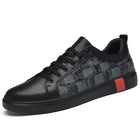 Europe New Shoes for Men Genuine Leather Casual Shoes Cool Black Flat Skateboard Shoes Street Fashion Sneakers