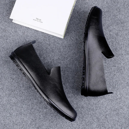Scarpe da uomo in vera pelle Casual formali mocassini da uomo mocassini estate italiana traspirante Slip on scarpe da barca maschili Over Size 50 51