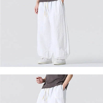 Pantaloni Estivi Leggeri e Sottili 2026 da Uomo, Oversize da Donna, Streetwear con Coulisse, Pantaloni Cargo Y2K da Uomo, Pantaloni Sportivi Larghi con Elastico in Vita