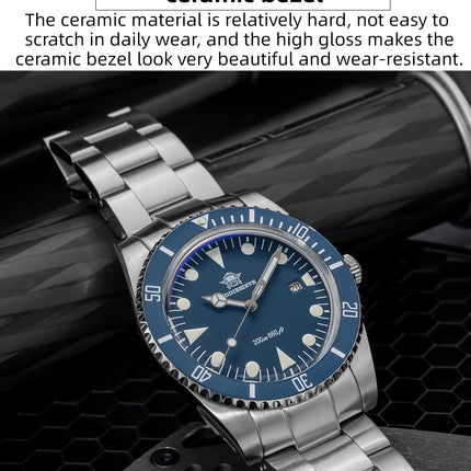 ADDIESDIVE New Gift Watch For Men AD2068 Quartz Watches 39mm Waterproof 200m Ceramic Bezel BGW9 Luminous Diving Leisure Wristwat