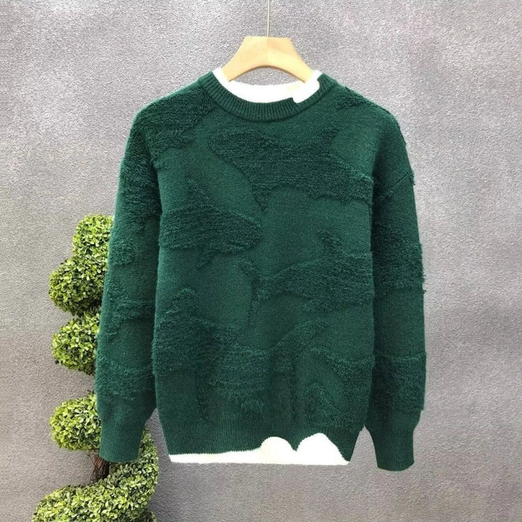 Autumn Winter New Fashion Round Neck Long Sleeve Solid Sweaters Men's Clothing Casual All-match Warm Simplicity Knitting Tops