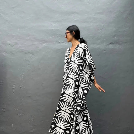 Abiti caftano da donna con scollo a V, costume da bagno estivo, copricostume caftano, abiti da spiaggia maxi taglie forti platinumshop