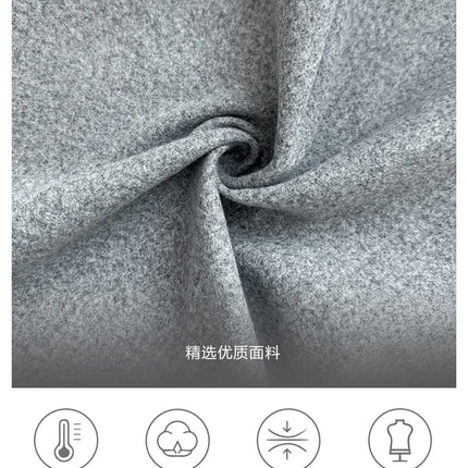 Elegant Stand Collar Tie Waist Cape Design Wool Coat, Coats for Women Spring Summer Outerwear with Chic Overcoat Style
