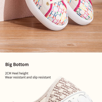 C-H Women's Casual Shoes  Autumn New Comfortable Canvas Shoes Skeleton Correction Woman Walking Shoes