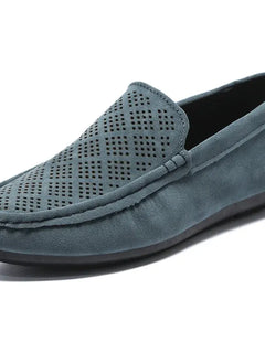 STRONGSHEN scarpe da uomo Casual Luxury Brand Slip on mocassini vuoti in pelle scamosciata mocassini da uomo estate traspirante scarpe da guida da uomo italiane
