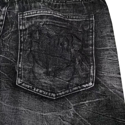 Y2K Retro Oversize Baggy Pantaloni lavabili unisex Phantom Jeans Uomo High Street Spider Toppa ricamata Hip Hop Streetwear Gotico