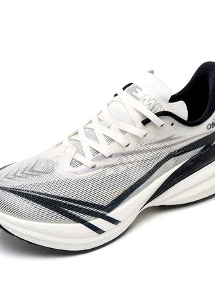 ONEMIX YUE SHUANG Scarpe da corsa estive da uomo Design leggero Asciugatura rapida Maratona Supporto per l'assorbimento degli urti Sneakers da uomo PlatiNum