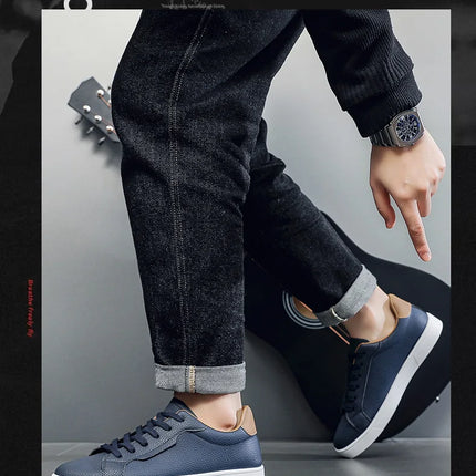 Leather Men's Sports Shoes - Casual Style, Breathable Men's Shoes, Anti-slip and Comfortable, Men's Casual Sneakers