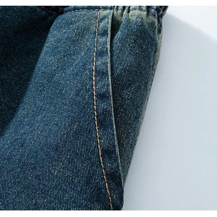 Pantaloncini di jeans cargo da uomo estivi Baggy dritti Moda Casual Pantaloni corti a gamba larga Tasca grande Jeans corti per vacanze al mare Uomo