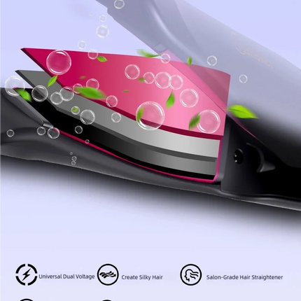 TINSOL New 2-in-1 Curling Iron & Straightener Multi-Function Hair Styling Tool Dual-Purpose Curling and Straightening Iron