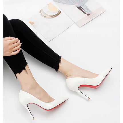 Tacchi da Donna 2026 Nuovi di Lusso Firmati di Alta Qualità con Suola Rossa, Tacchi Alti a Punta, Stiletto, Scarpe Eleganti Sexy da 12 cm