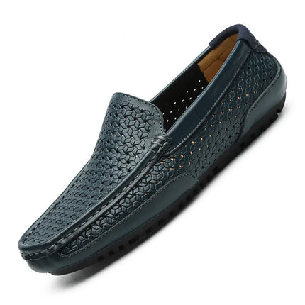 Scarpe casual da uomo di marca di lusso estiva Mocassini da uomo in vera pelle morbida Mocassini Designer italiano Scarpe da barca traspiranti