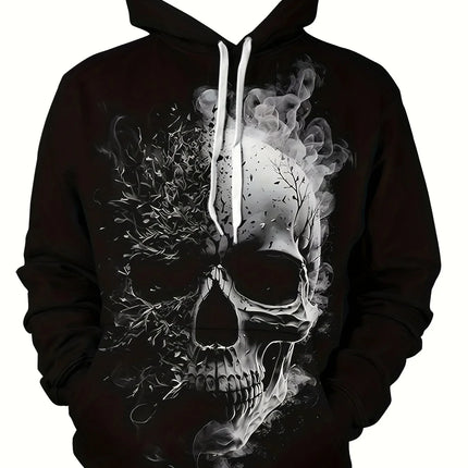Autumn Skull and Rose 3D Print Hoodies Men Women Fashion Casual Sweatshirts Oversized Hoodie Pullovers Tracksuit Clothing