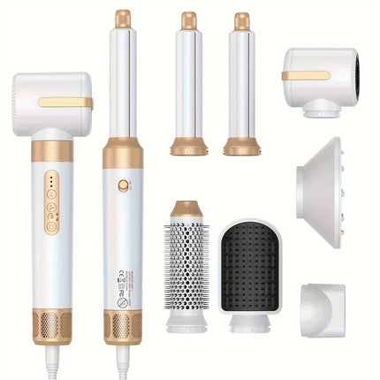 Tinsol 7 in 1 Hair dryer Professional Negative Ion curling Iron Hair Straightener Brushless Motor High Speed Hair Dryer Hot Comb