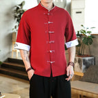 Short sleeve Red / Asian M 48-55KG