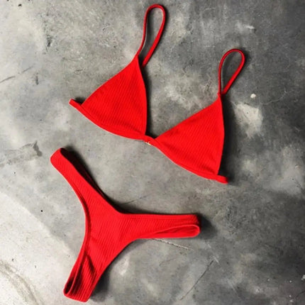 2 pezzi/set bikini da donna sexy set costumi da bagno da donna con cinturino per spaghetti senza fili ad asciugatura rapida platinumshop