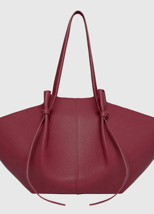 Borsa tote grande da donna, borsa a tracolla in pelle scamosciata, design con nodo, borsa versatile