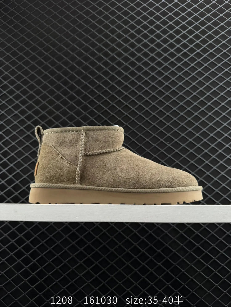 HOT NEW Classic Ultra Mini Platform Boots Leather Suede Wool Comfort Winter Womens Fur Slippers ‮04-53 seziS uggS