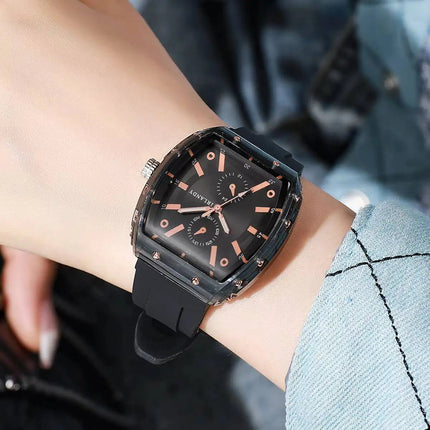 Orologi da donna alla moda Orologi da polso al quarzo da donna con cinturino in silicone casual per ragazze Orologio Reloj Mujer (senza scatola) platinumshop