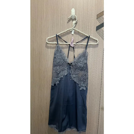 Set Pigiama in Raso per Donne con Imbottitura Integrata, Elegante Camicia da Notte con Scollo a V e Vestaglia per Casa